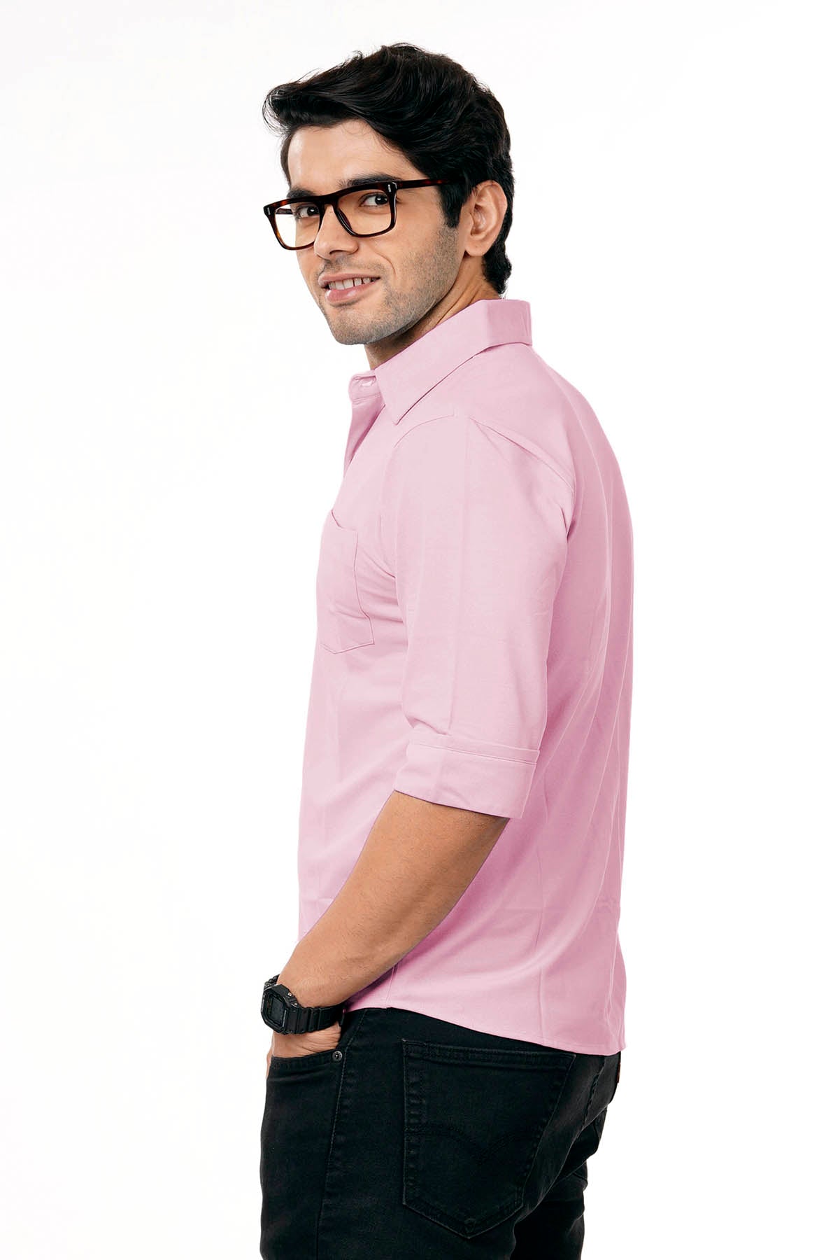 Pink Regular Fit Shirtee