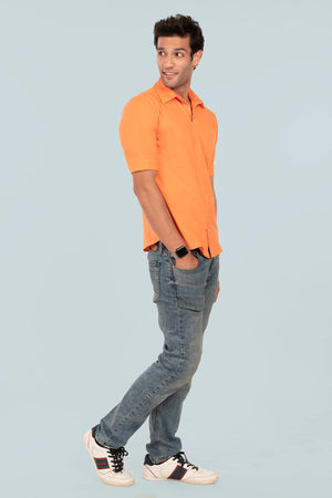 Orange Regular Fit Shirtee